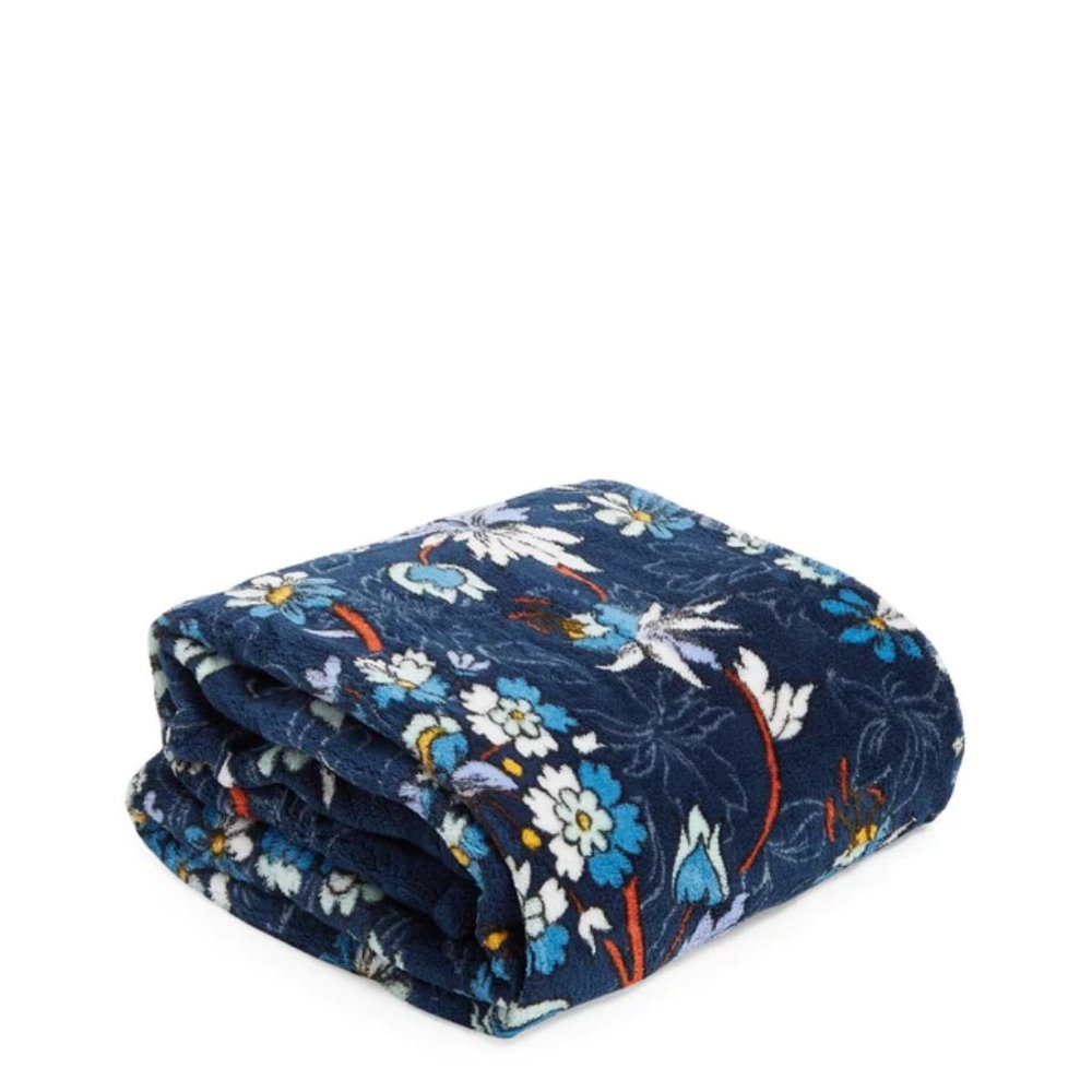 Vera Bradley Floral Bursts Throw Blanket 80" x 50" New